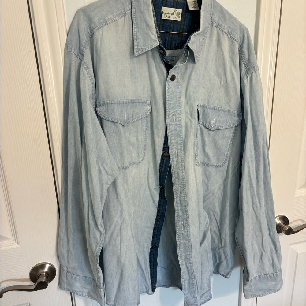 Randolph Outfitters Denim Light Blue Men's Shirt Jacket XXL